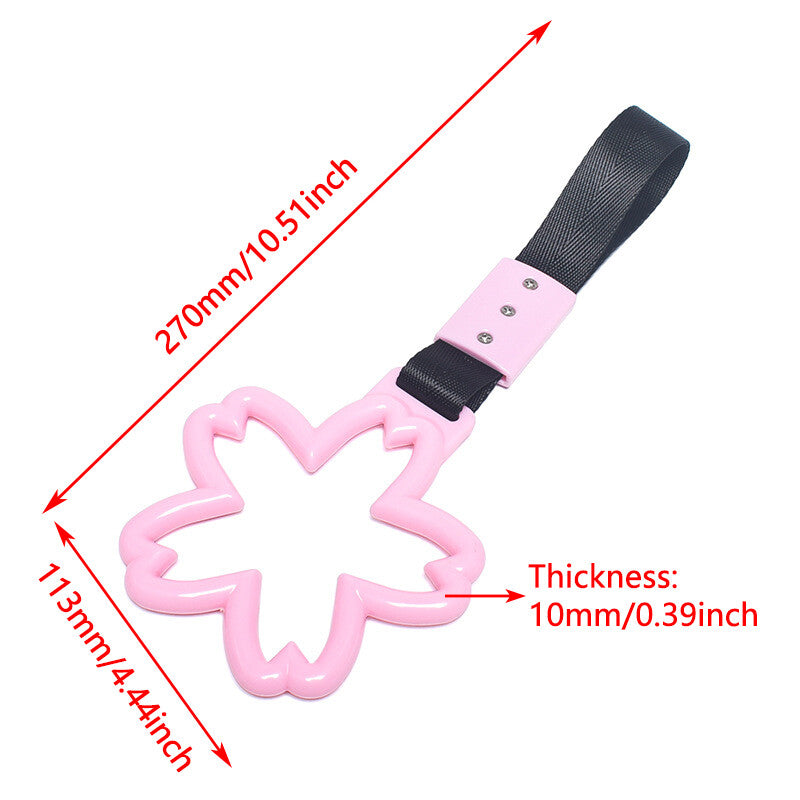 Car Warning Handle Strap Subway Train Bus Cherry Blossom Tsurikawa Ring JDM Pink