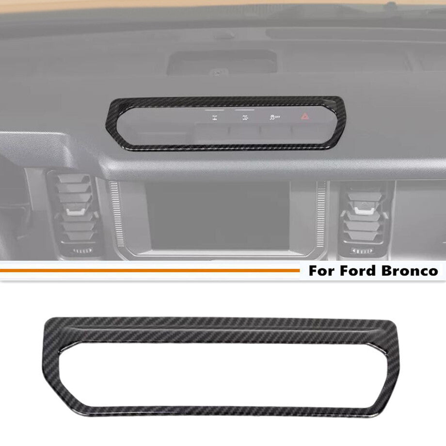 For 21-24 Bronco Carbon Fiber Differential Control Switch Panel Cover Trim v