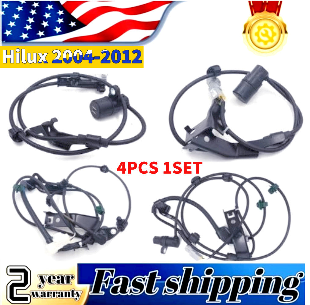 4-piece ABS speed sensor set, suitable for front, rear, left, and right sides, for Toyota Hilux Vigo (2004-2012).