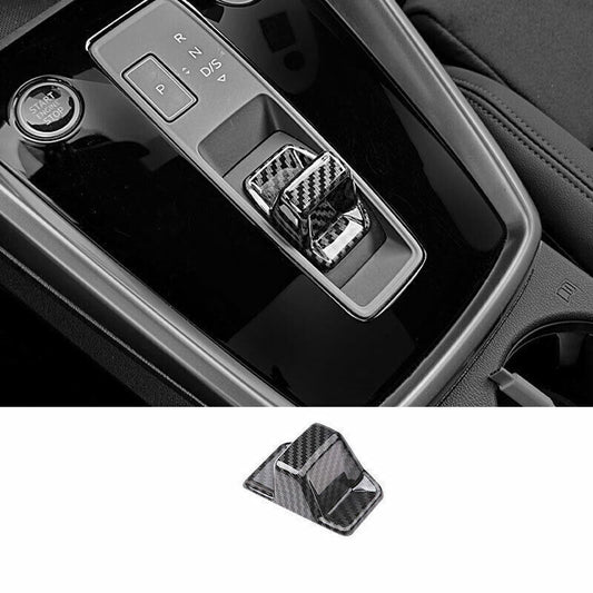 For 2022-23 for Audi A3 ABS Carbon Fiber Gear Shift Knob Shifter Lever Cover Trim 1X