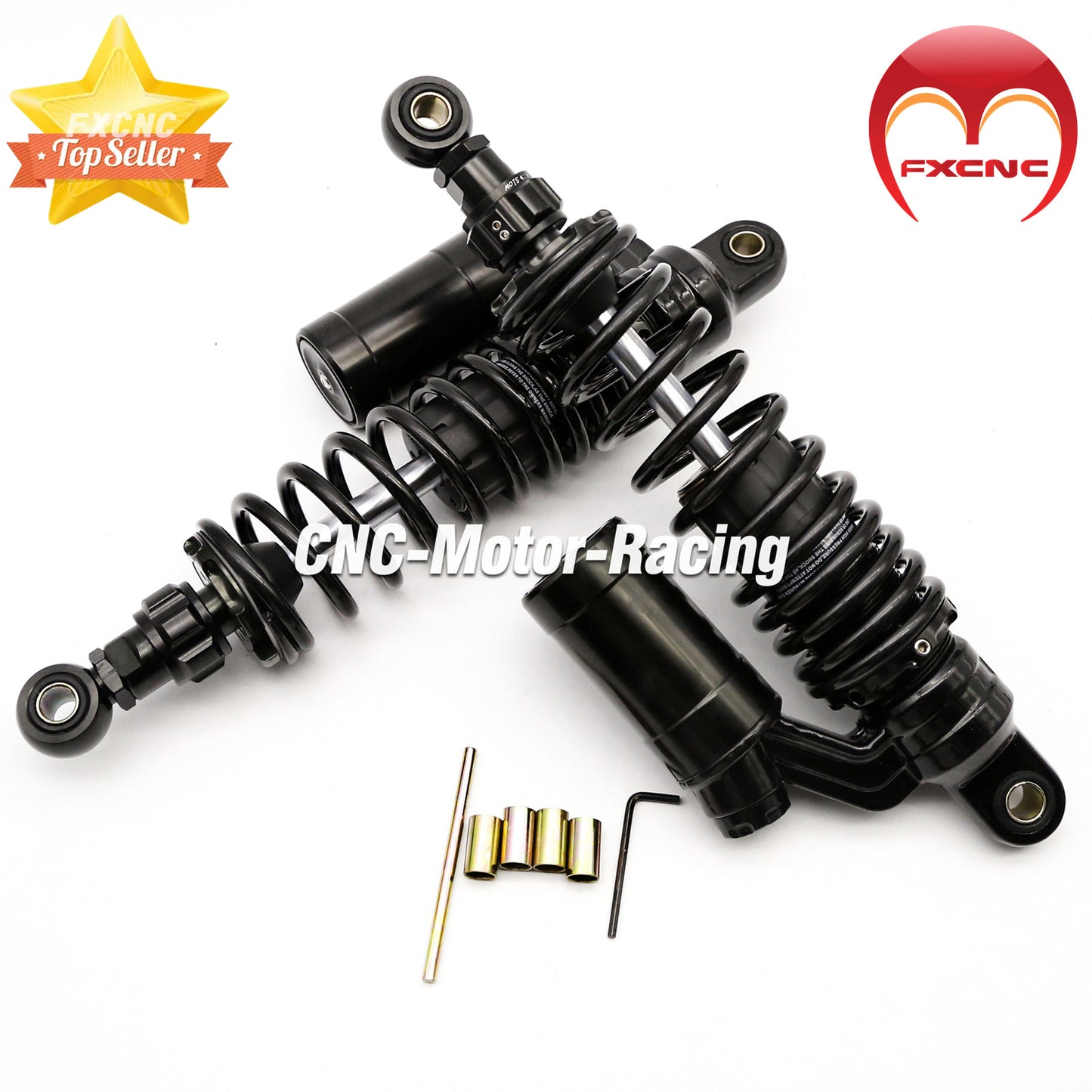 Motorcycle rear suspension fork shock absorber adjustable rebound universal 320 mm