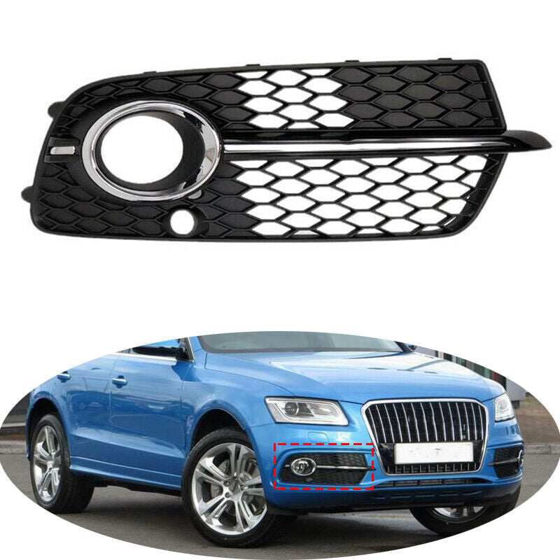 RH Front BumperFog Driving Light Grille Bezel Cover for Audi Q5 S-Line 2013-2017