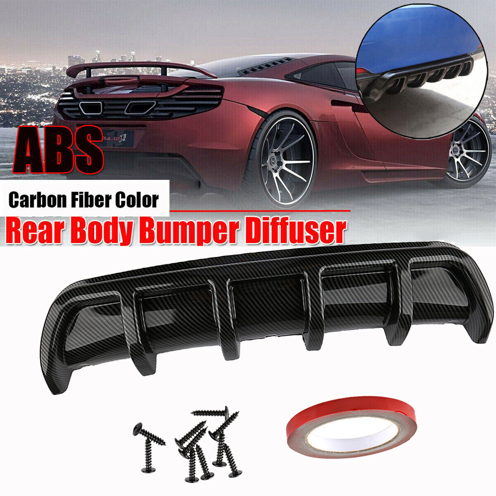 Rear bumper body kit, shark chin, boiler diffuser trim cover kit, universal