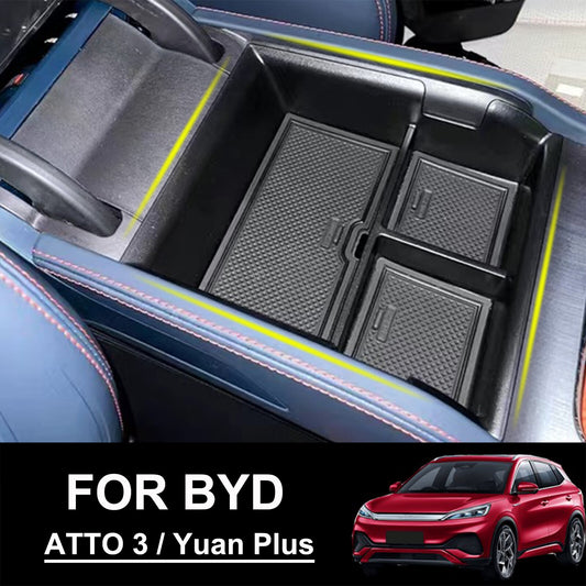 for BYD ATTO 3 2022 2023 2024 Car Armrest Storage Box Center Console Tray Pallet Q