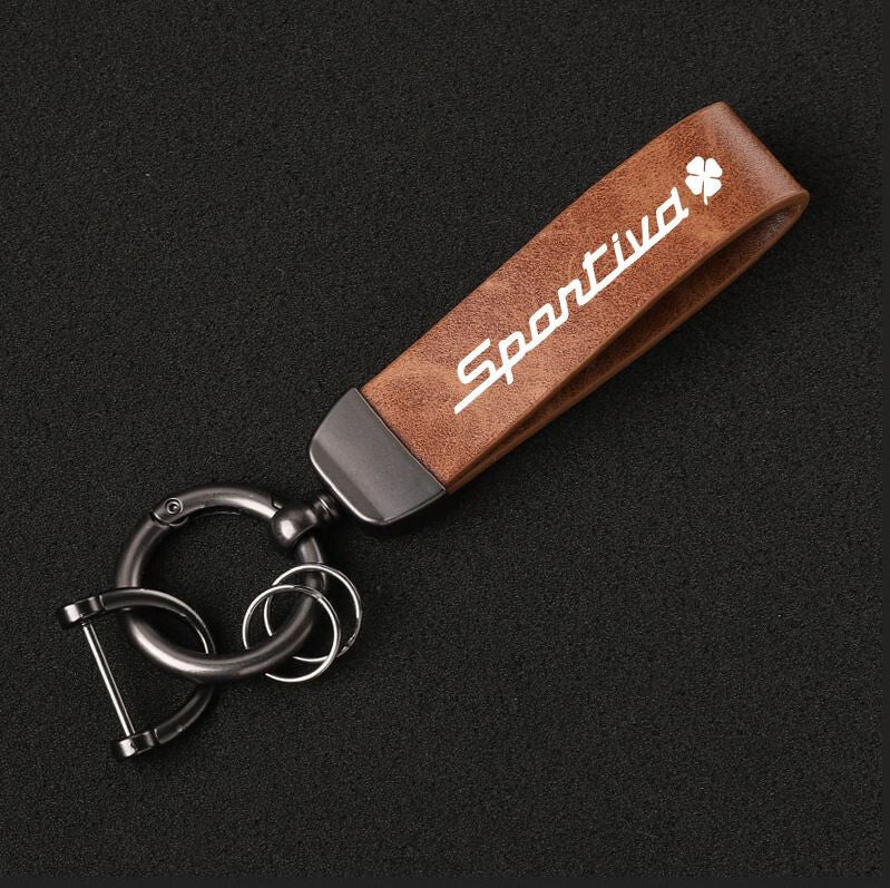 Leather Black Car Key Chain Key Fob for Audi A3- v