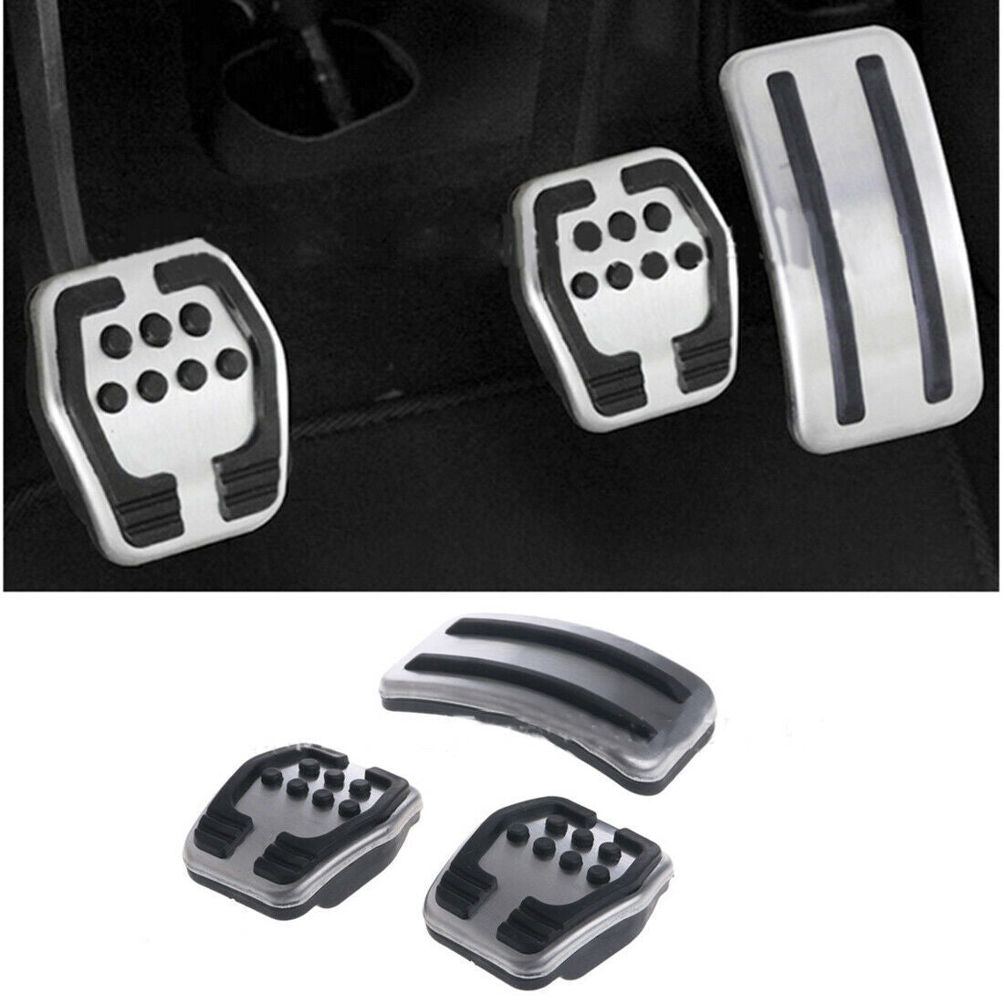 Car Brake Accelerator Clutch Pedal Covers Pad Set Manual  for ford  Focus 3 MK3 Q