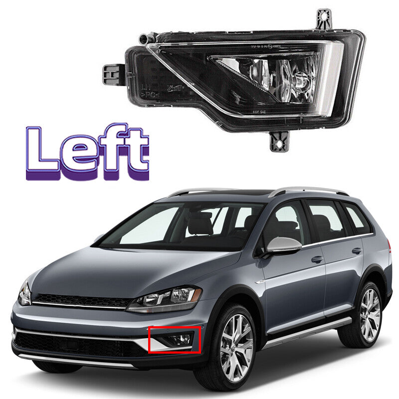 Left for VW for Volkswagen for Golf Alltrack 2017 2018 2019 Front Bumper Fog Light