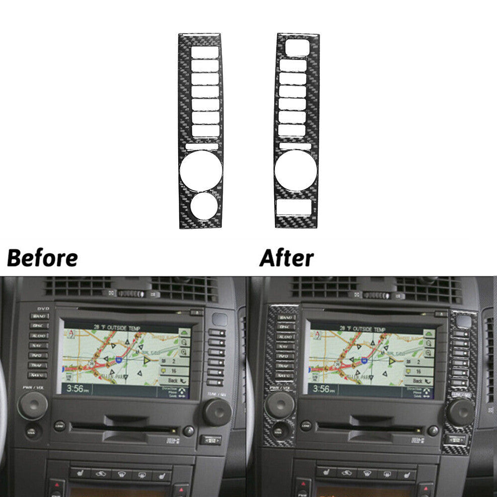 For Quest 2004-2006 Red 2Pcs Left-right Air Vents Trim Cover Carbon Fiber v
