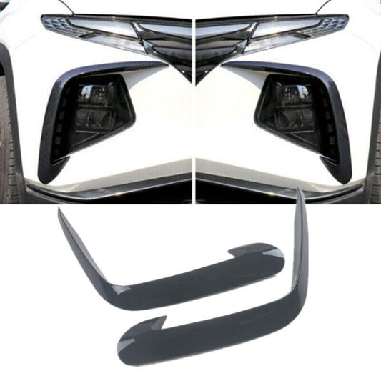 Glossy Black Front Fog Lamp Light Eyebrow Trim for Hyundai for Tucson 2021 2022 2023