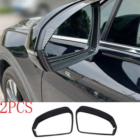 Rear View Side Mirror Rain Eyebrows for Volkswagen for Tiguan 2017-2022 Carbon Fiber