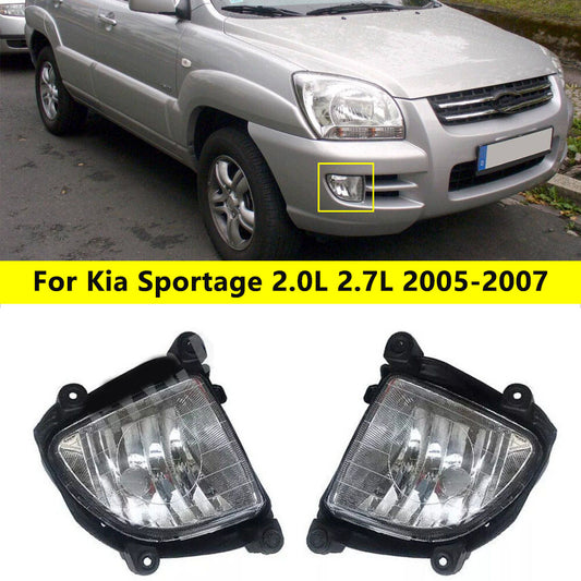for Kia Sportage 2.0L 2.7L 2005-2007 Pair Front Bumper Fog Lamp Clear Q