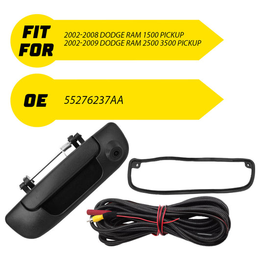 for for Dodge for Ram 2002 - 2008 Tailgate Handle with Rear Camera Parking Camera Kit - v