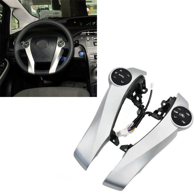 Cruise control switch button on silver steering wheel for Toyota Aqua Prius C