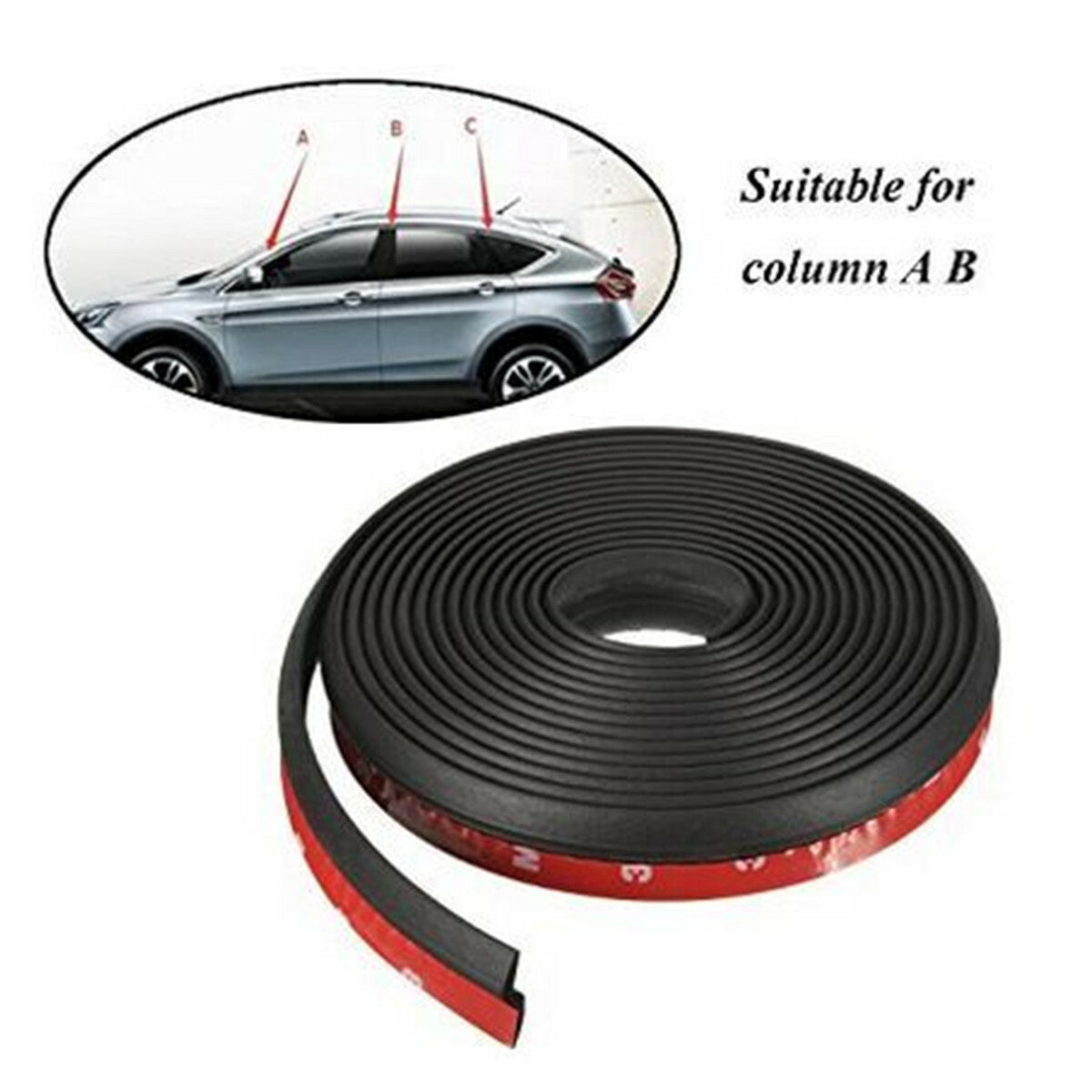 Car Window Door Sealing Strip Hollow Weatherstrip Engine Waterproof Protector