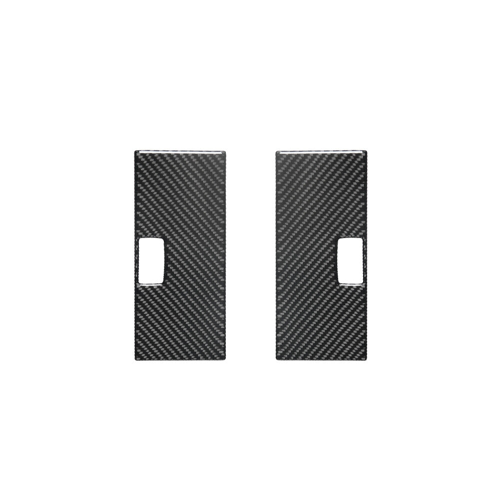 2Pcs Door Storage Box Panel Trim Cover Carbon Fiber for Toyota Tundra 2007-2013