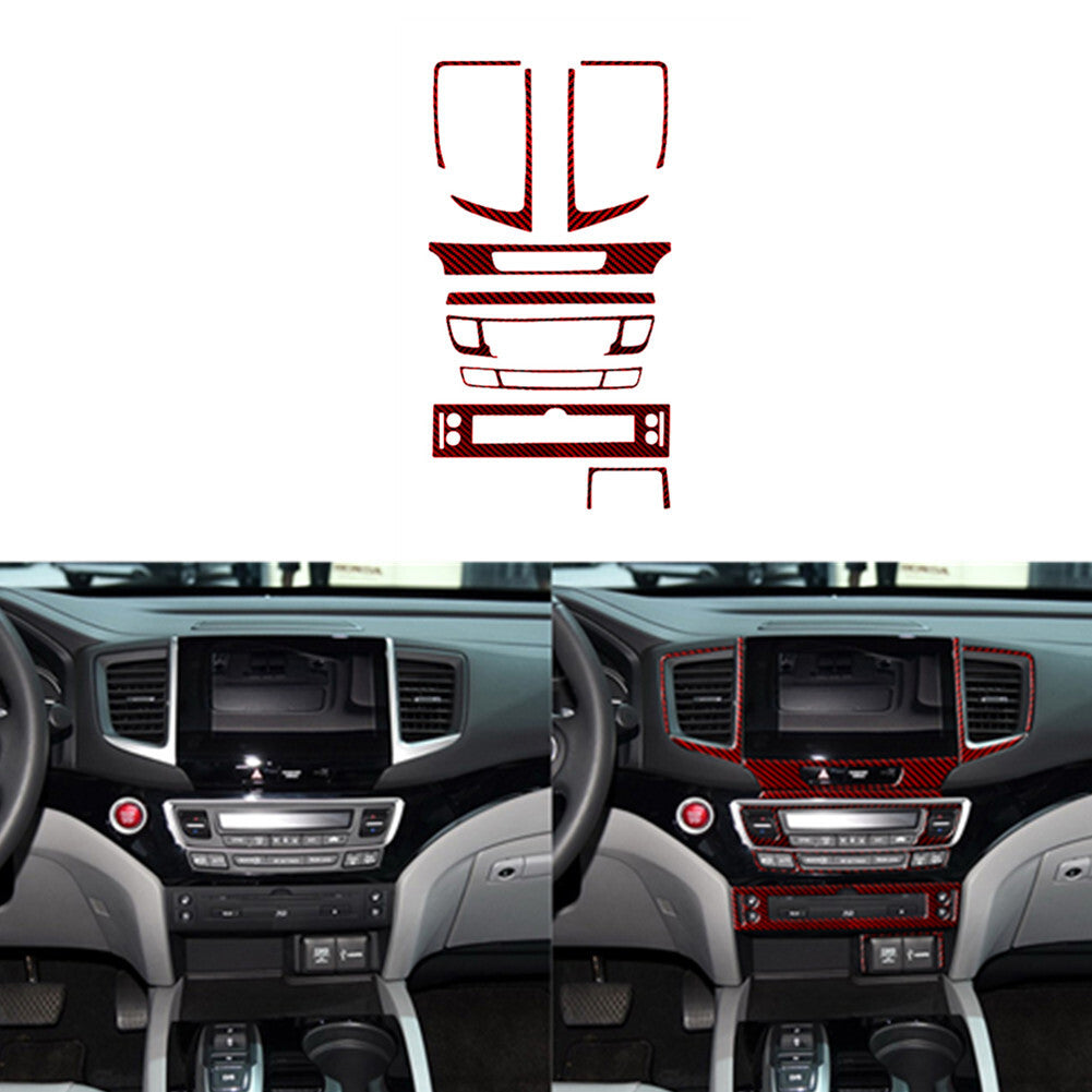 8X Red Carbon Fiber Door Window Lift Control Cover Trim for Mazda CX-9 2010-2015 v