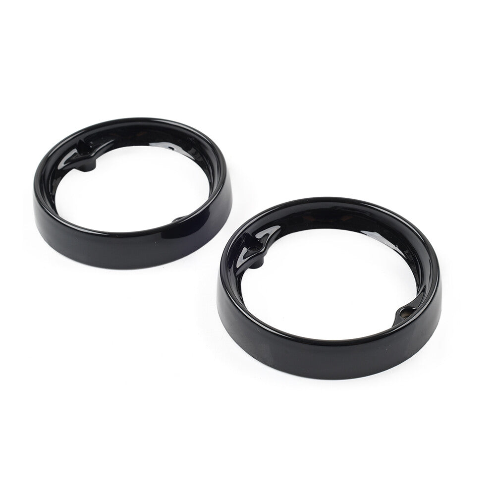 1 Pair Turn Signal BezelsBlack for Harley Road King Glide Electra Glide