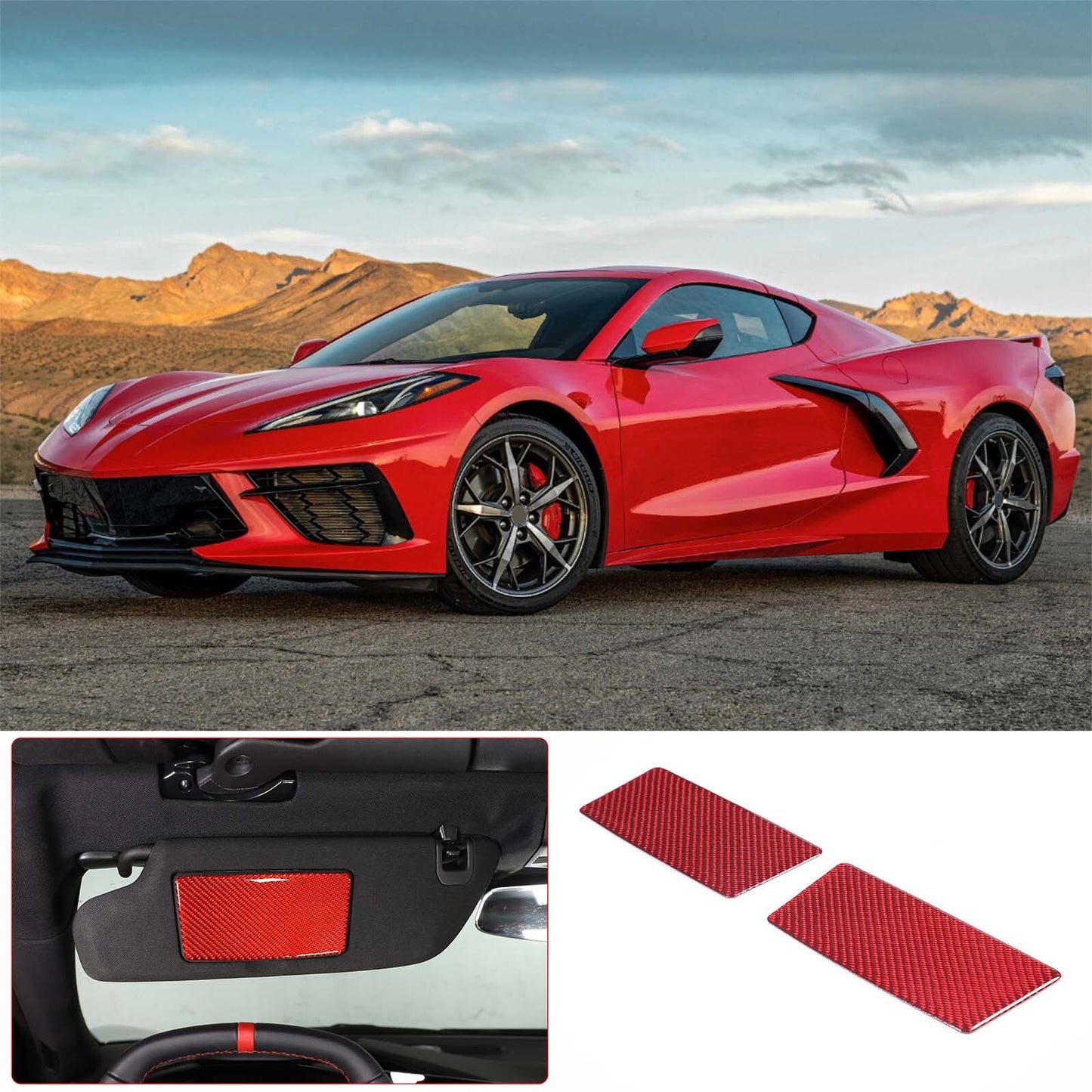 ABS carbon fiber exterior fuel tank cap decoration suitable for Tacoma 16-22- v