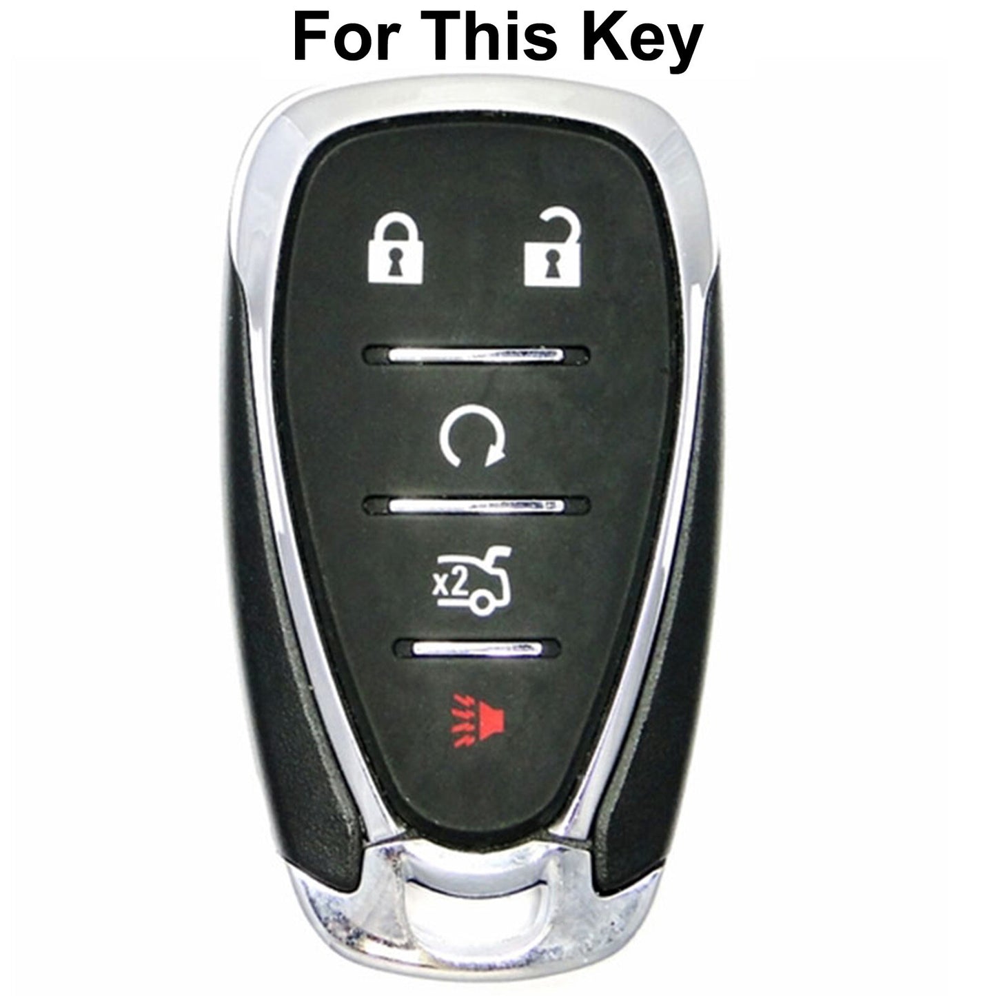 2 Black Silicone Car Key Fob Case Cover Protector for Chevrolet Camaro for Cruze NEW Q