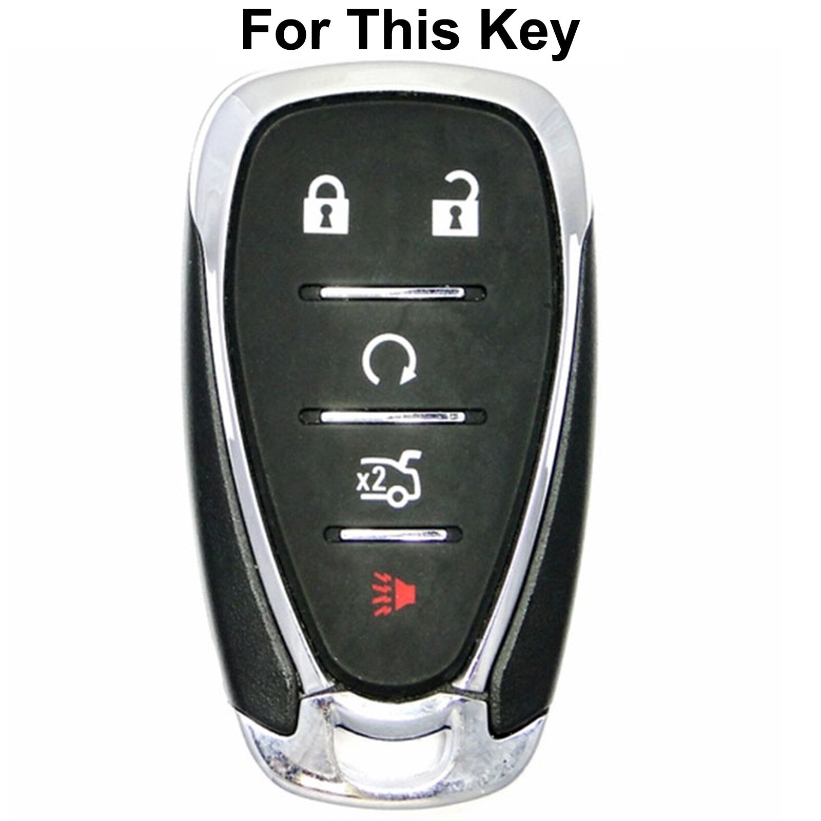 2 Black Silicone Car Key Fob Case Cover Protector for Chevrolet Camaro for Cruze NEW Q