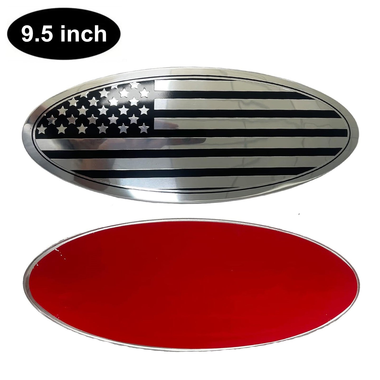 9.5-inch American flag oval badge for 2015-2021 front grille and tailgate. n