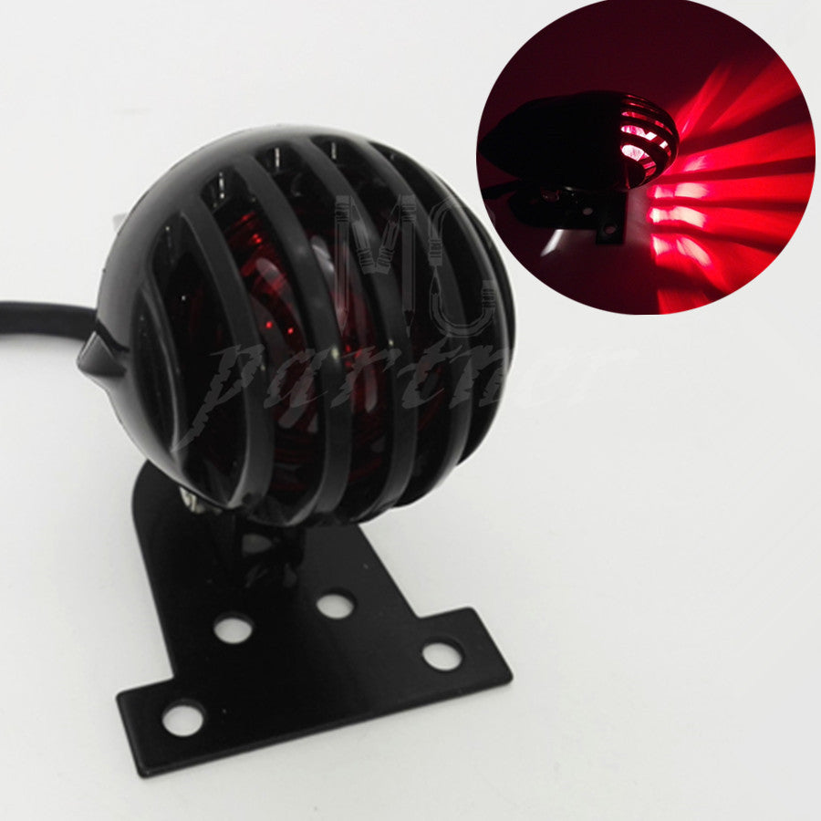 Black for Mini Rear Bullet Tail Brake Light for Harley Bobber Chopper Cafe Custom Q