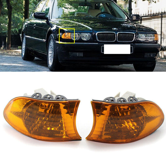 Pair Front Turn Signal Corner Light With No Bulbs for BMW 7 Series E38 1998-2001 Q