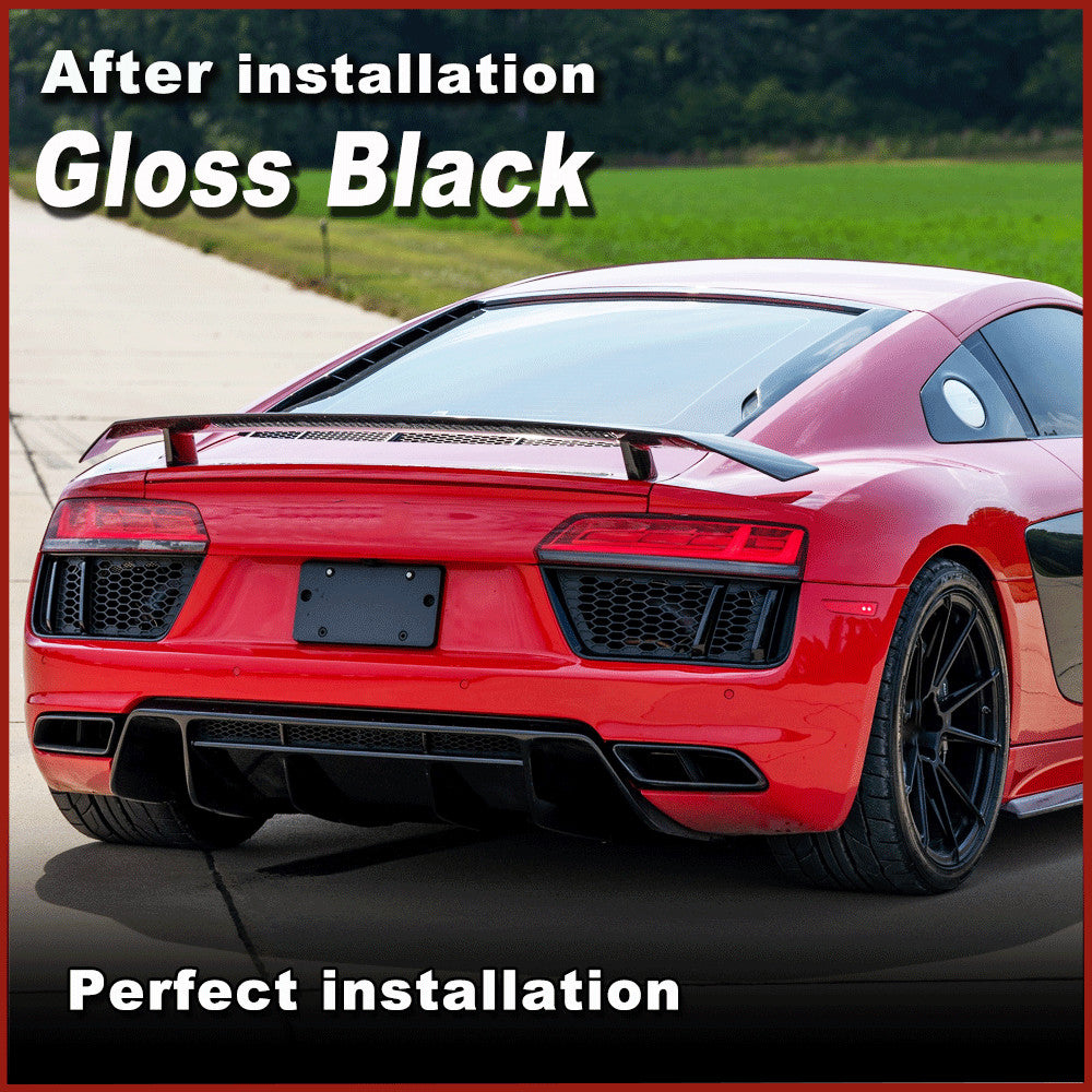 Fit for AUDI R8 V10 Coupe 2016-2019 Gloss Black Rear Trunk Spoiler Boot Lid Wing