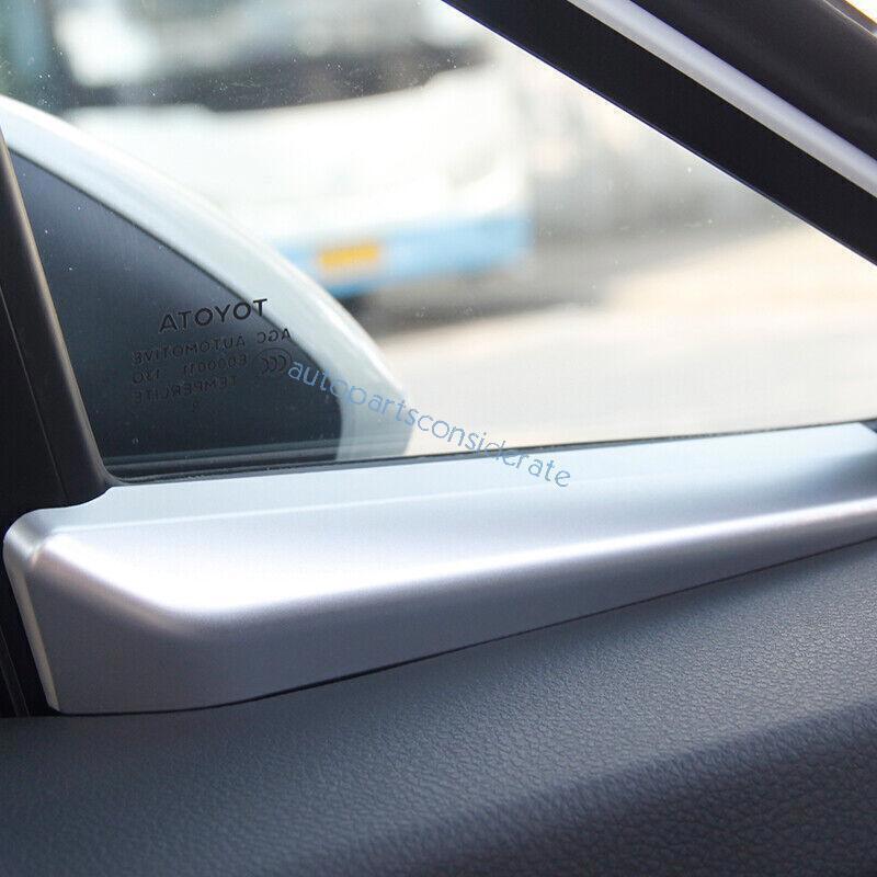 for Toyota CHR C-HR 18-2022 ABS Matte Silver A Post Front Triangle Cover Trim 2X