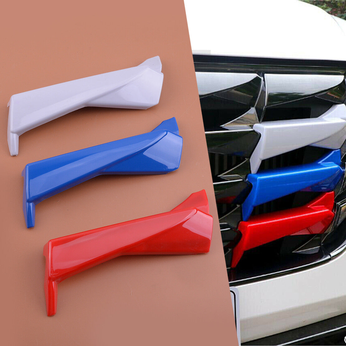 3pcs Front Grille Grill Strip Cover Trim Fit for for Hyundai for Tucson NX4 2021-2022 v