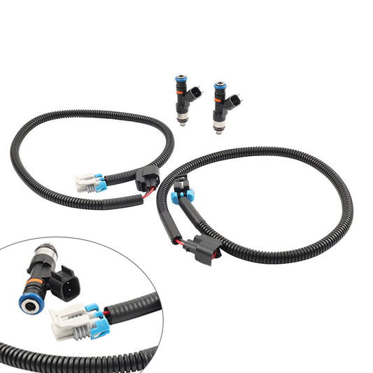 Fuel Injectors Set w/ Harness Fit for Polaris Ranger XP 800 Ranger 800 2011-2014 Q