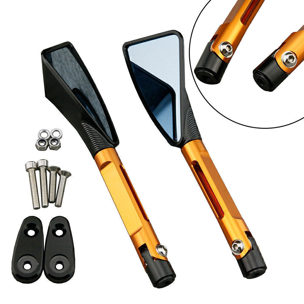 for Yamaha 1999-2003 R6 & 2000-01 R1 Orange CNC Pair L&R Rear View Side Mirrors Q
