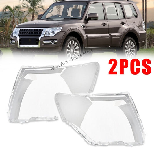 1Pair Headlight Lens Cover for Mitsubishi Pajero V87 V93 V97 V98 2006-2020