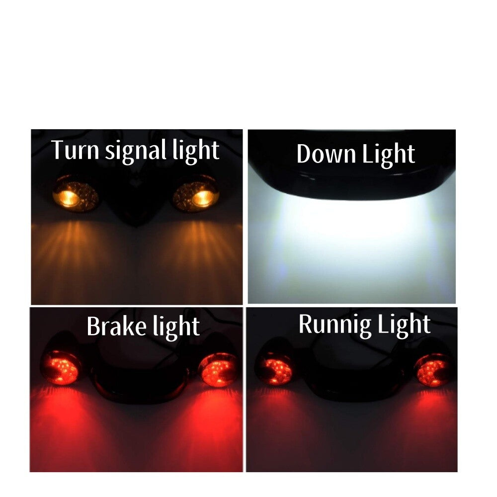 Black rear turn signal brake LED lights suitable for Harley Touring Street Road Glide n
