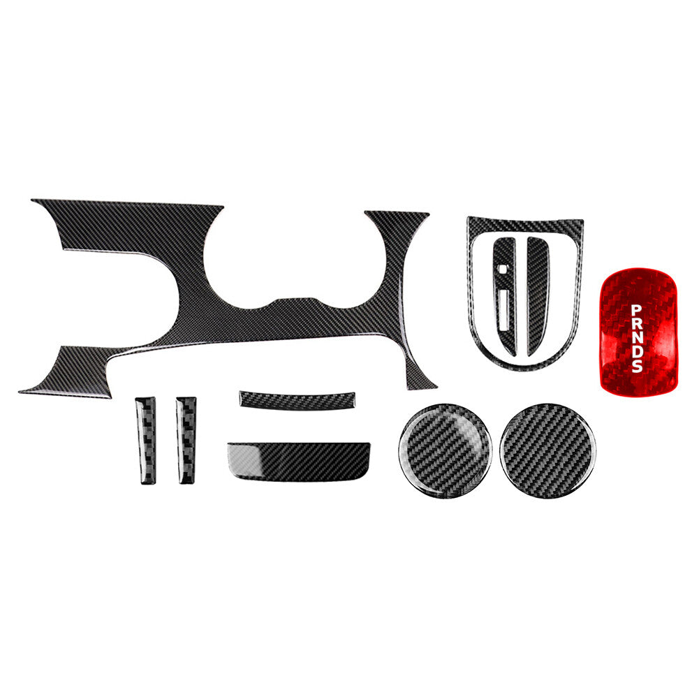 11 Pcs Gear Shift Panel Decoration Cover Trim for Ford for Mustang 2015+