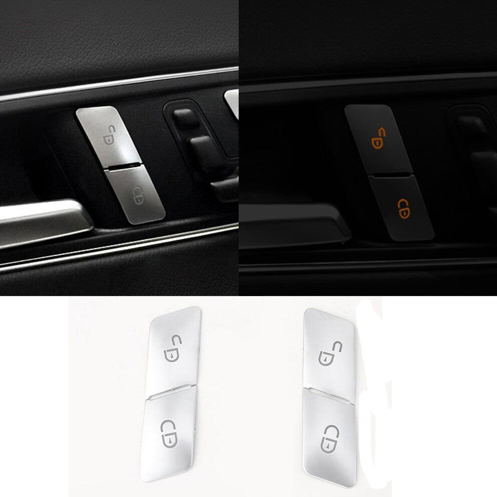 Door Unlock Button Sequin Decoration Trim for Mercedes-Benz C E Class W204 W212