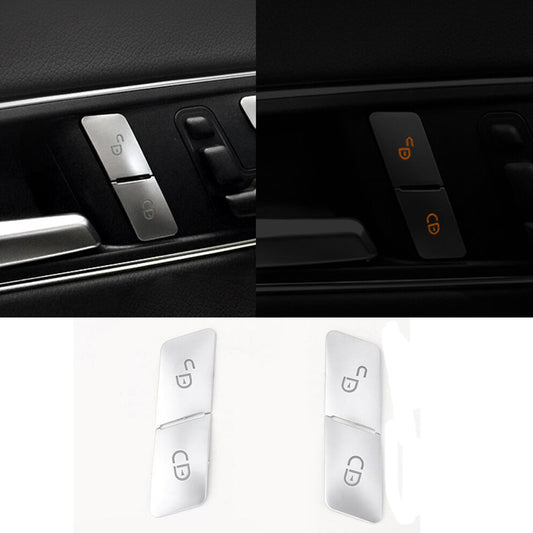 Door Unlock Button Sequin Decoration Trim for Mercedes-Benz C E Class W204 W212