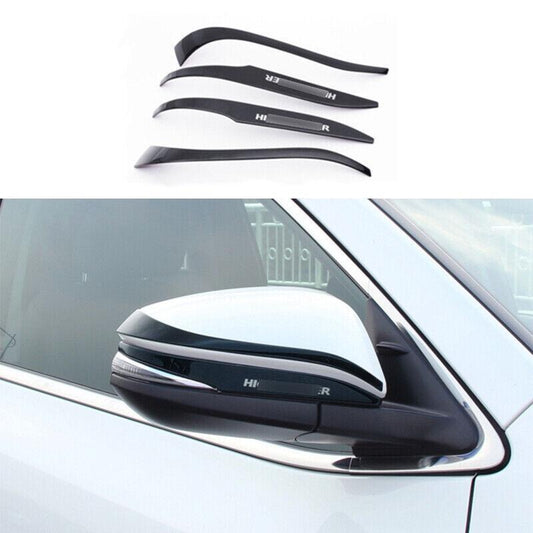 for Toyota Highlander 2014-2019 Black Steel Rearview Mirror Decor Strip Trim 4PC