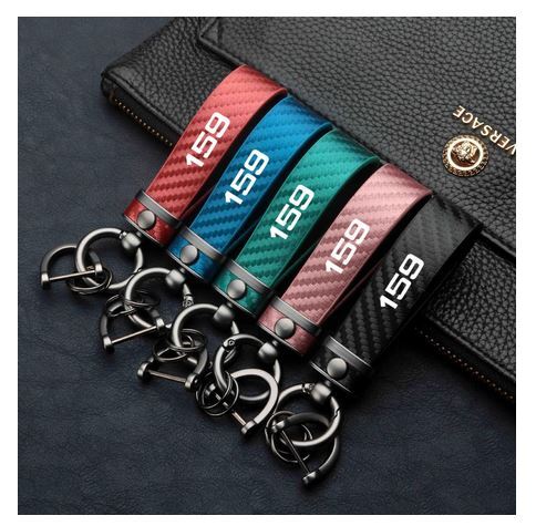 Car keychain, keyring, badge, hanging rope, neck strap, suitable for Recaro, black, suitable for Honda for Acura - v