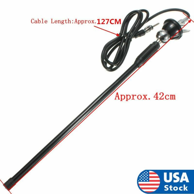 New Mount Swivel Base Car AM/FM Radio Amplified Antenna Aerial Kit Universal Q