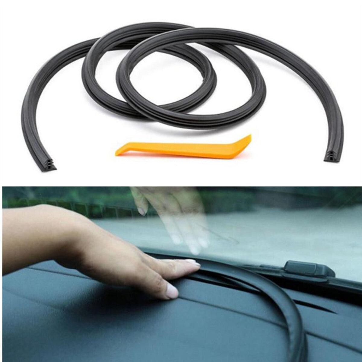 1.6m Dashboard Seal Strip Windshield Rubber Gap Noise Insulation Accessories Q