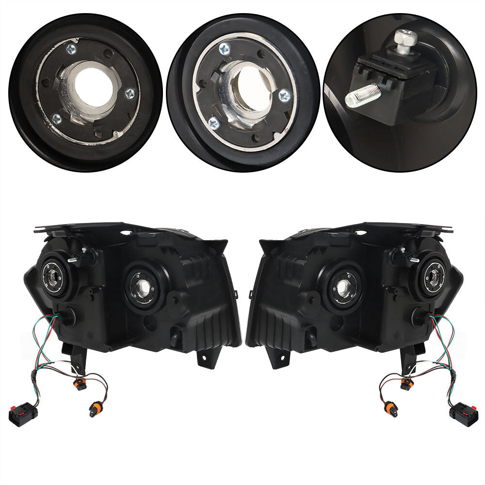 Halogen headlight assembly driver for Jeep Grand Cherokee 2008 - 2010 + Passenger - n