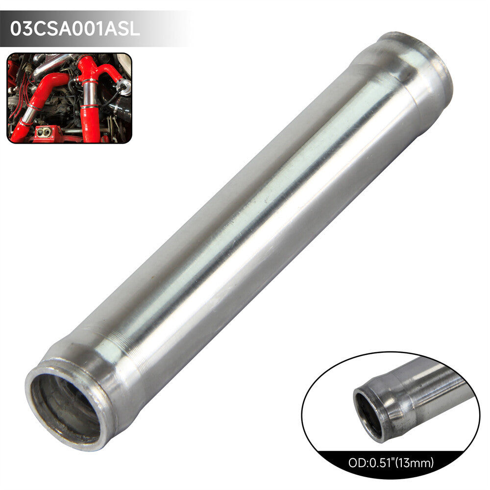 Aluminum Hose Adapter Tube Joiner Pipe Coupler Connector 13mm 0.51 L=76mm