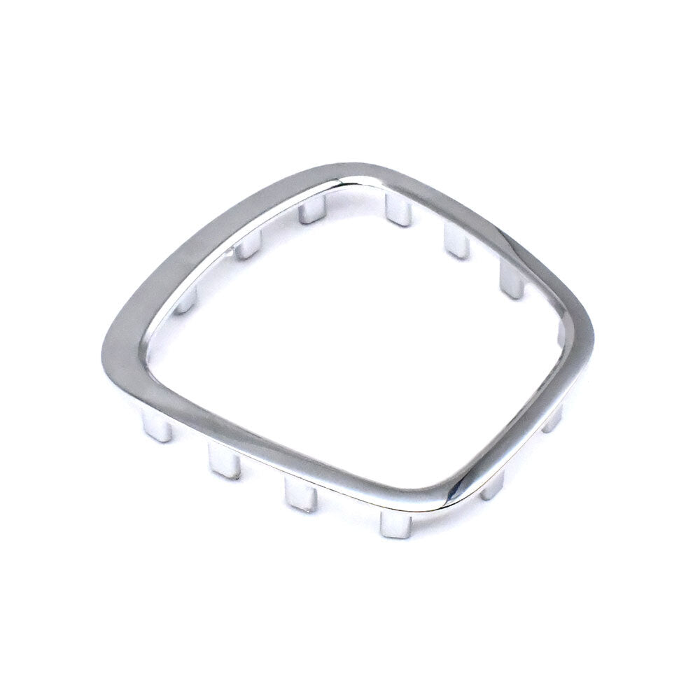 1 piece for Audi A4, A5, Q5, Q7 cars - Chrome steering wheel badge trim frame in glossy silver. n