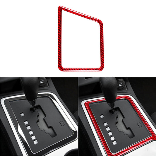 2Pcs for Audi Q5 Red Carbon Fiber Interior Rear Water Cup holder Cover Trim v