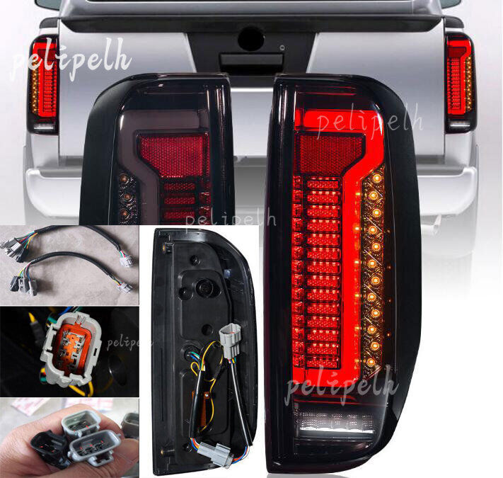 Set Smoke Black Lens LED Rear Tail Lights Assembly for Nissan 2005-2021 Frontier