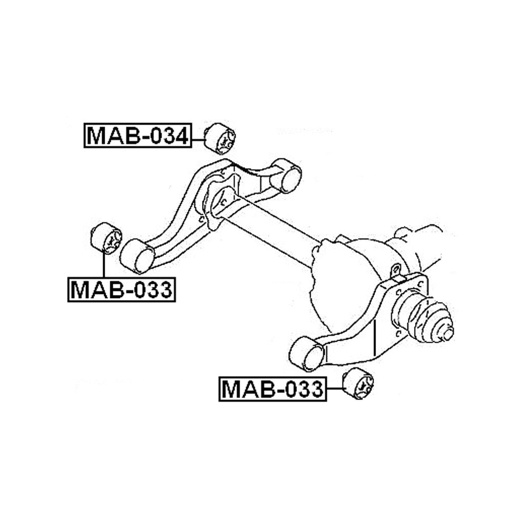 2. Different mounting options for outrigger bushings are applicable to MONTERO PAJERO III MR374575- n