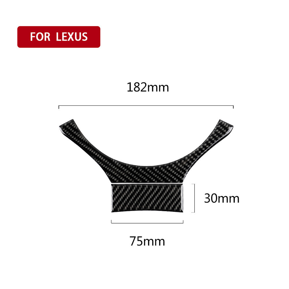 Two-piece carbon fiber steering wheel trim set suitable for Lexus IS250 IS350 2014-2017