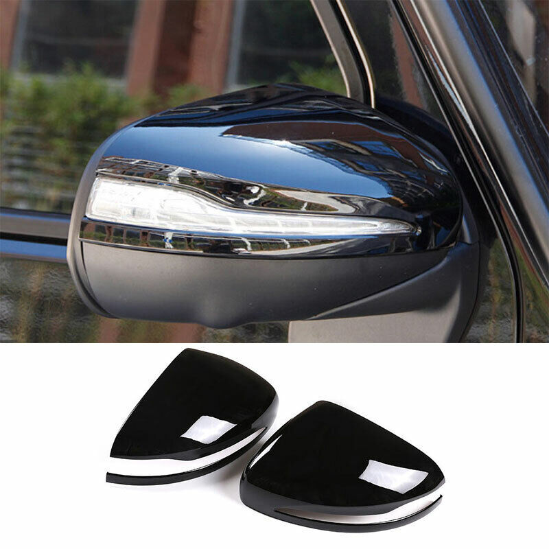 for Benz 2020-2022 GLE GLS Gloss Black Rear View Side Mirror Cover Cap Deco Trim