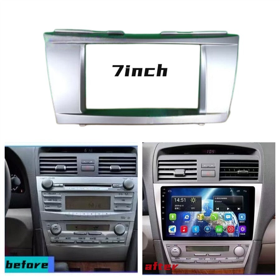 Fascia car stereo radio dashboard frame trim for Camry 2006-2011 (2DIN) n